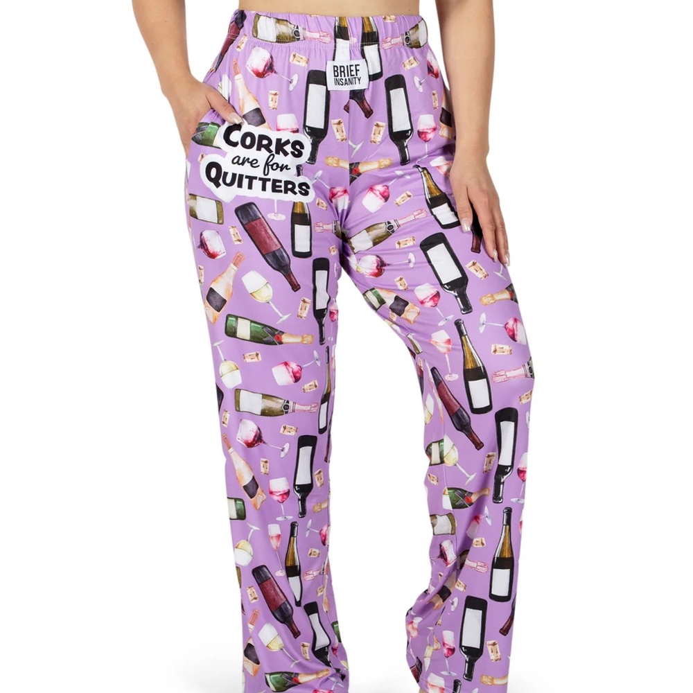 Purple Tech-Themed Pajama Pants Intimates & Sleepwear